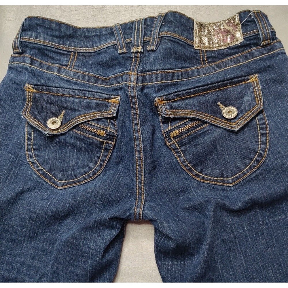 DKNY JEANS Women Size 29 Flap Zip Pocket Denim Blue Jeans